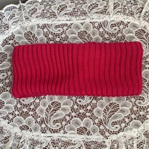 Winter Head Band Fleece Lined Ear Muff Dark Pink warm Sweater Knit One Size